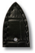Leather strap Jackson 18mm black with alligator imprinting