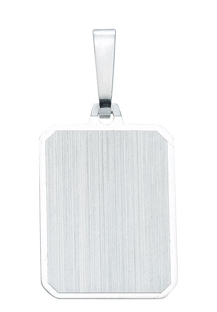 Gravurplatte 3 Stück Silber 925/rh eckig