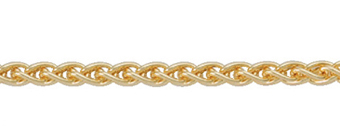 Collierkette Gold 585/GG, Zopf 50cm