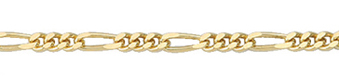 Collier chain gold 585/GG, Figaro 50cm