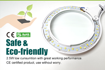 _ LED magnifying lamp with USB connection