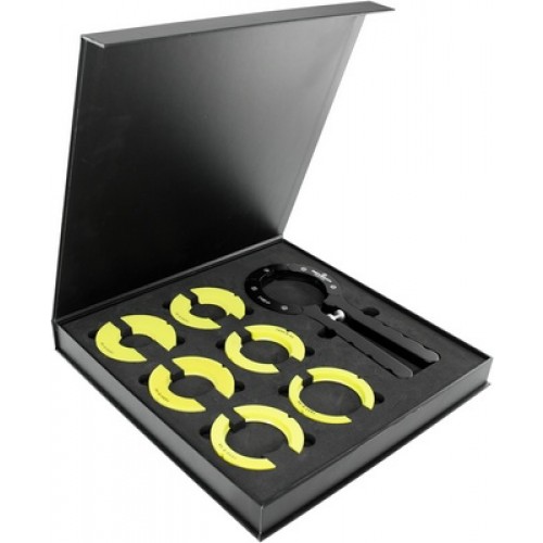 Bergeon Plier to extract rotating bezels, in anodized aluminum, with 6 rings, length 200 mm