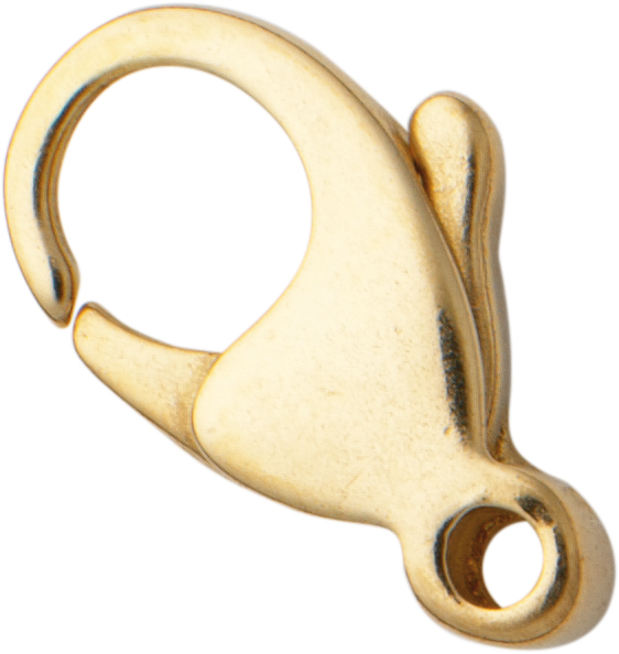 Carabiner flat gold 333/-Gg 10,00mm cast