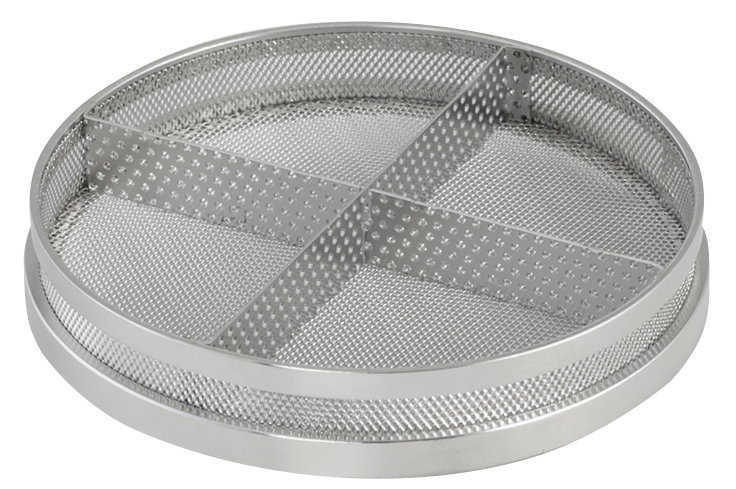Strainer basket, dia. 80 mm, 4 compartments, height 14 mm