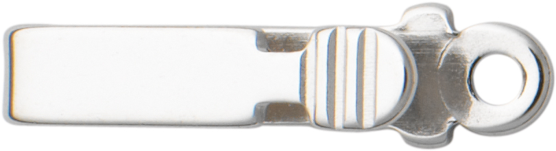 boeksluiting zilver 925/- eenrijig,  l 7,00 x  b 2,20mm
