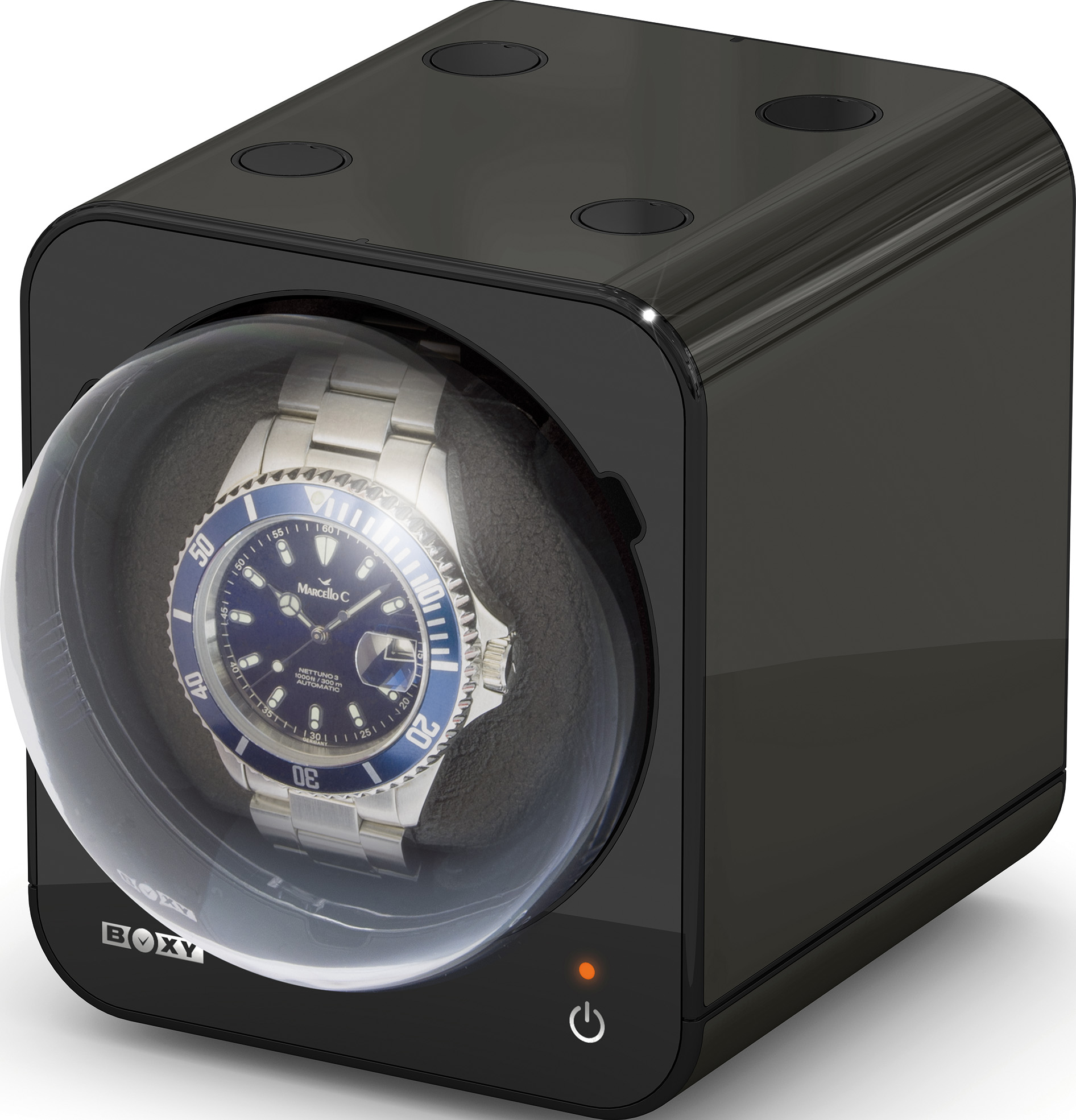 Watch winder Fancy Brick, black