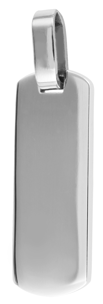 hanger gravure edelstaal basic Akzent zilver 10 x 28mm