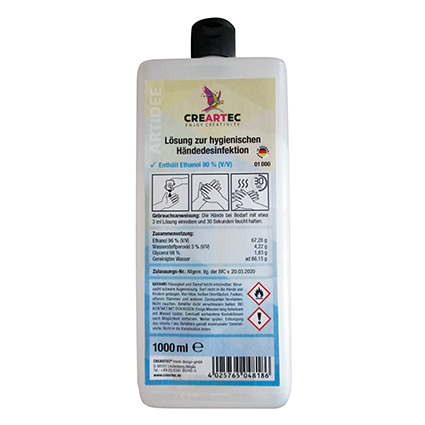 Disinfectant for the hands, 1000 ml