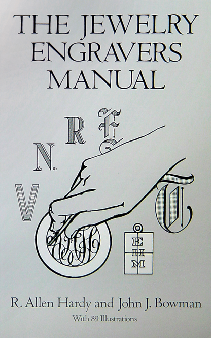 boek The Jewelry Engravers Manual, 143 bladzijden, Engels