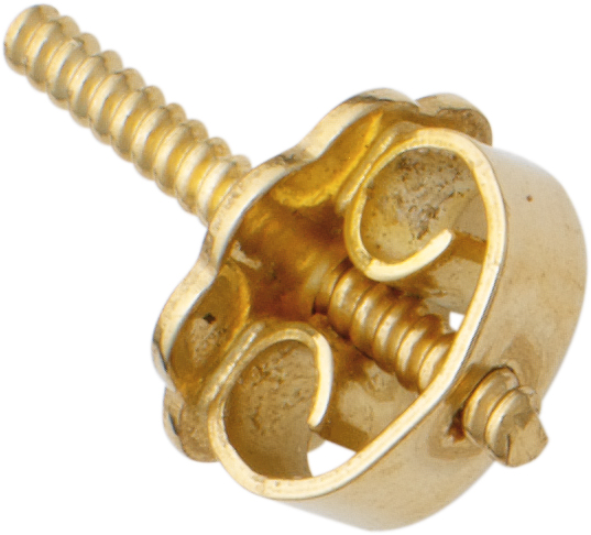 Screw back nut gold 5857-Gg with set screw Ø 6.00mm