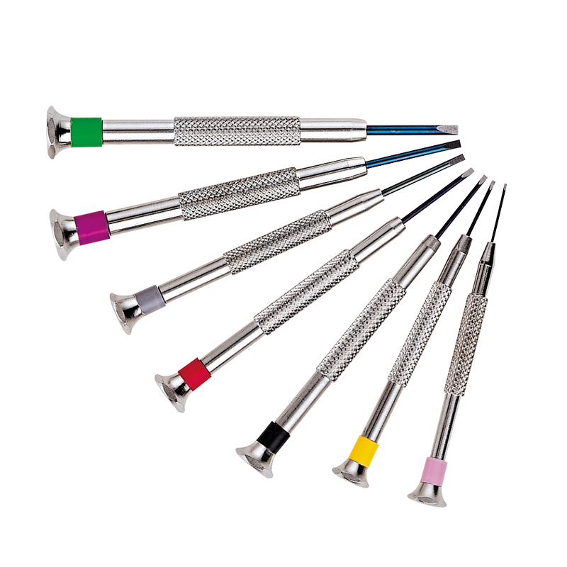 Watchmaker screwdriver set 0.6 - 0.8 - 1.0 - 1.2 - 1.4 - 1.6 - 2.0 mm