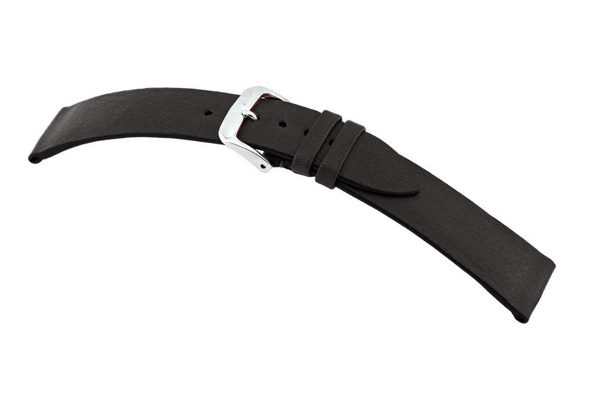 Leather strap Tulsa 18 mm black