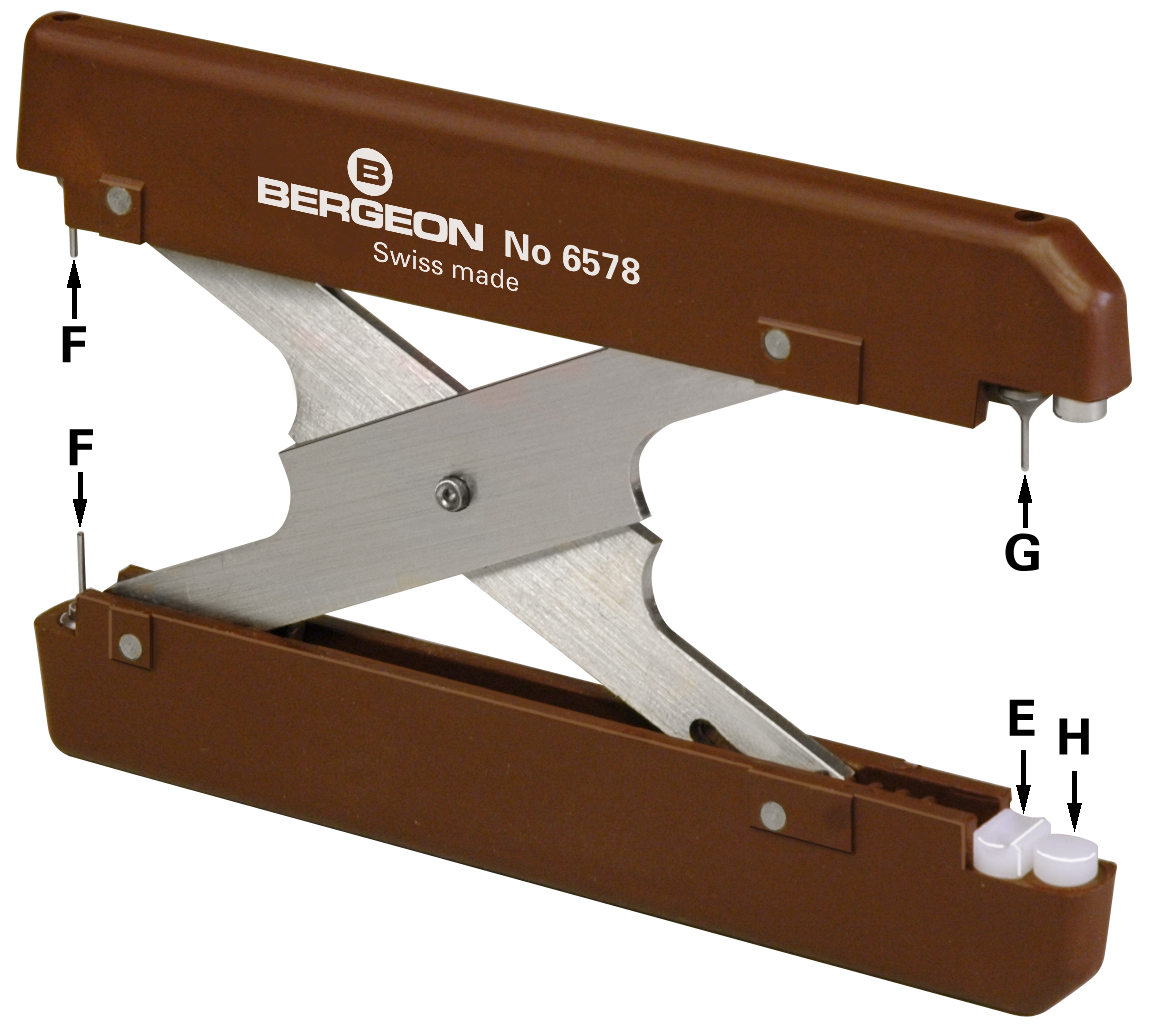 Pin inserter and remover with 4 mandrels Bergeon