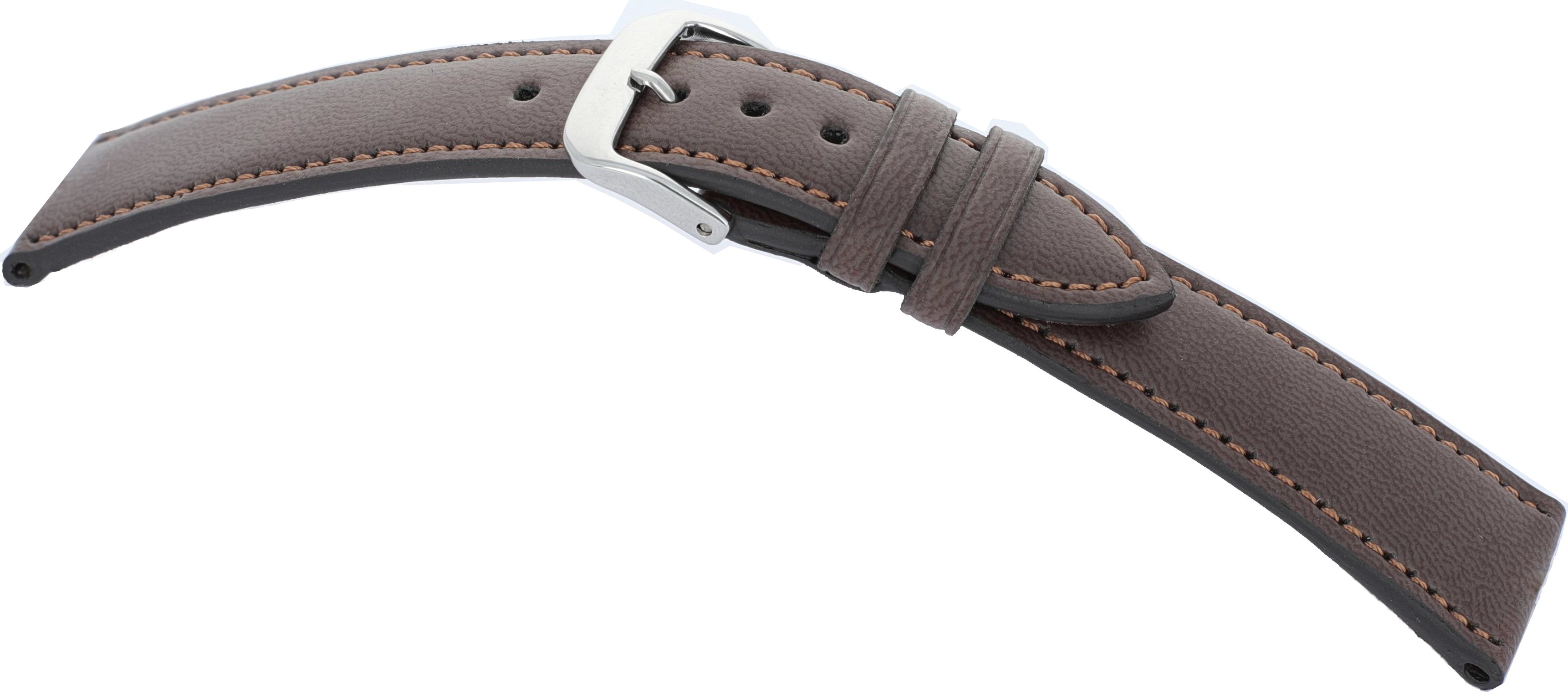 Leather strap Lazise 16mm mocha vegan