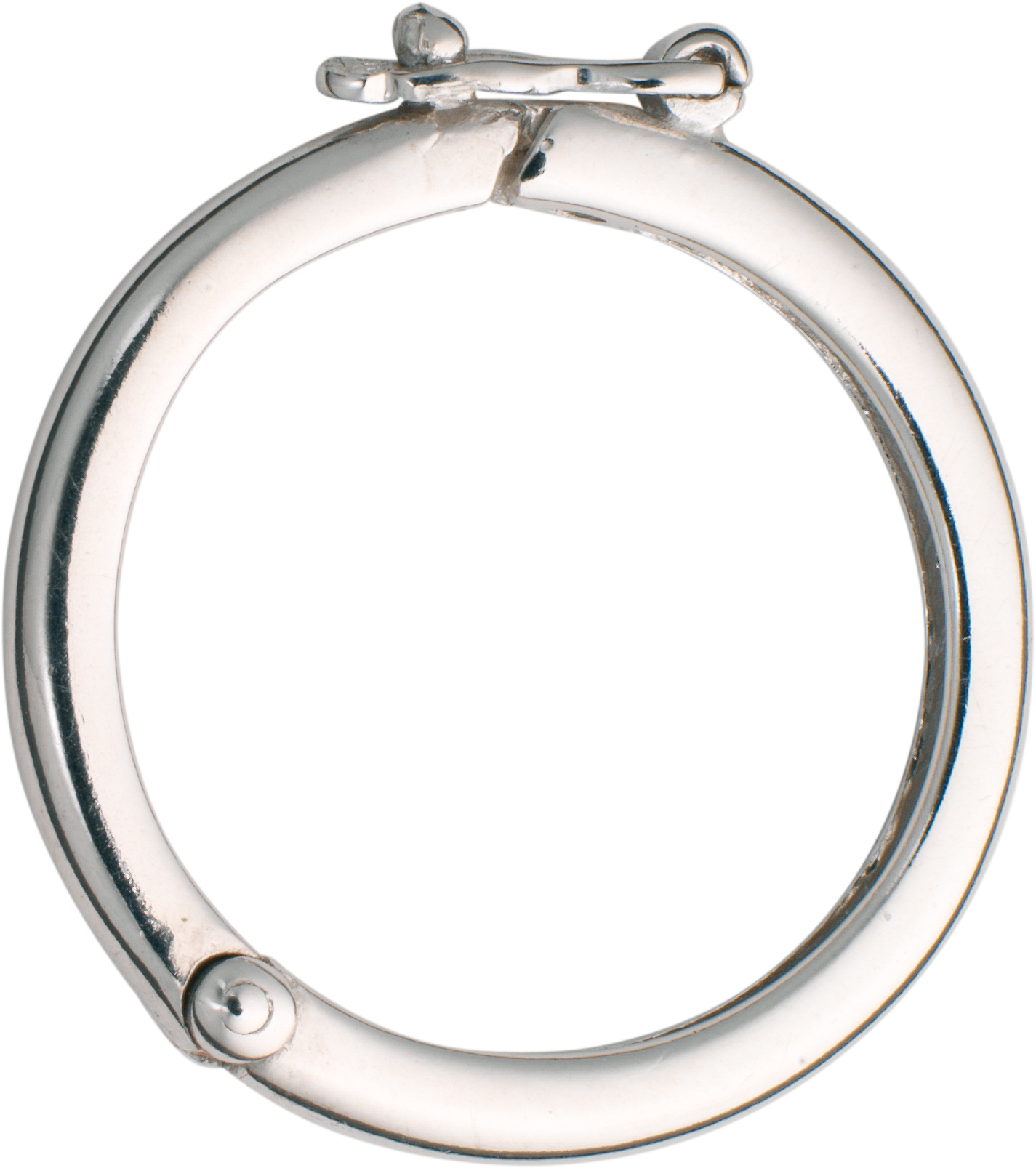 ketting-clip zilver 925/- , rond Ø 20mm