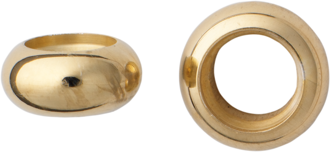 Carga zaokrąglona złoto 585/-żółte złoto Ø 3,50mm , wysokość 2,80mm