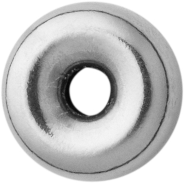 Roundel silver 925/- polished, round Ø 5.00mm height 2.80mm