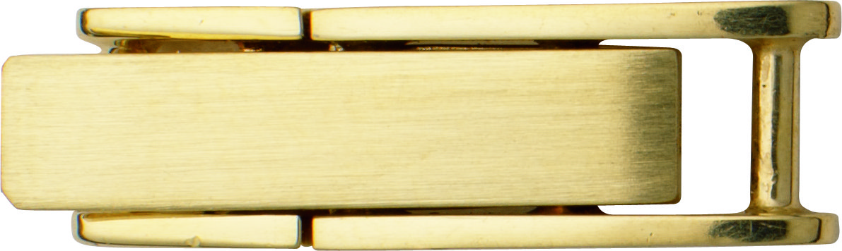 Leiterverschluss Gold 585/-Gg 8,5/6,0mm gelb satiniert zum Einhängen