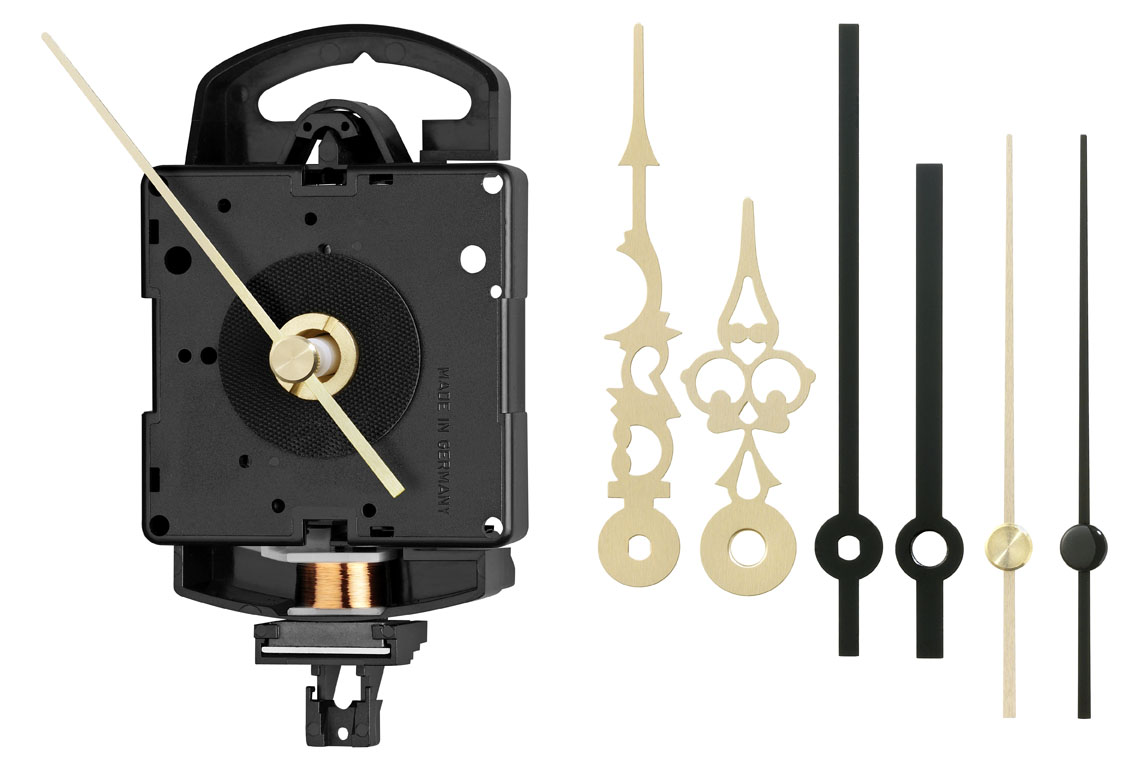 _ Quartz pendulum movement set Junghans SK 817 including pointer set, hands length 20,1mm