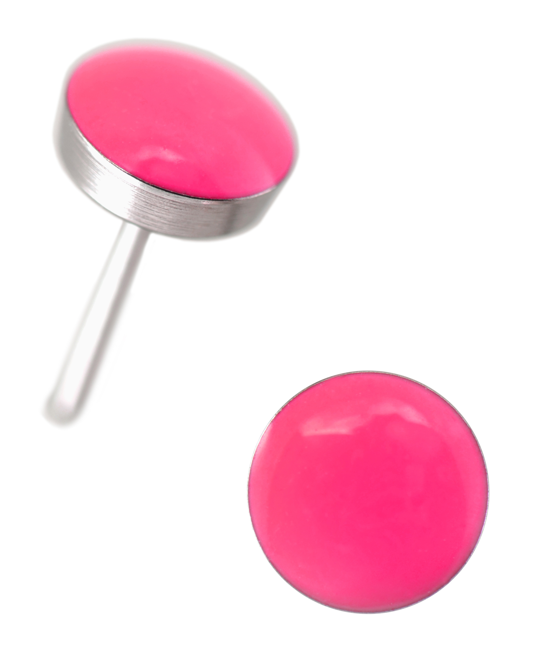 _ Erstohrstecker System 75 Novelty Neon rosa