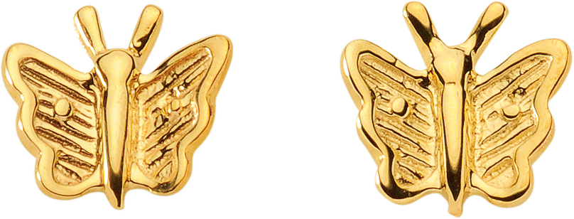 Ear studs gold 333/GG, butterfly