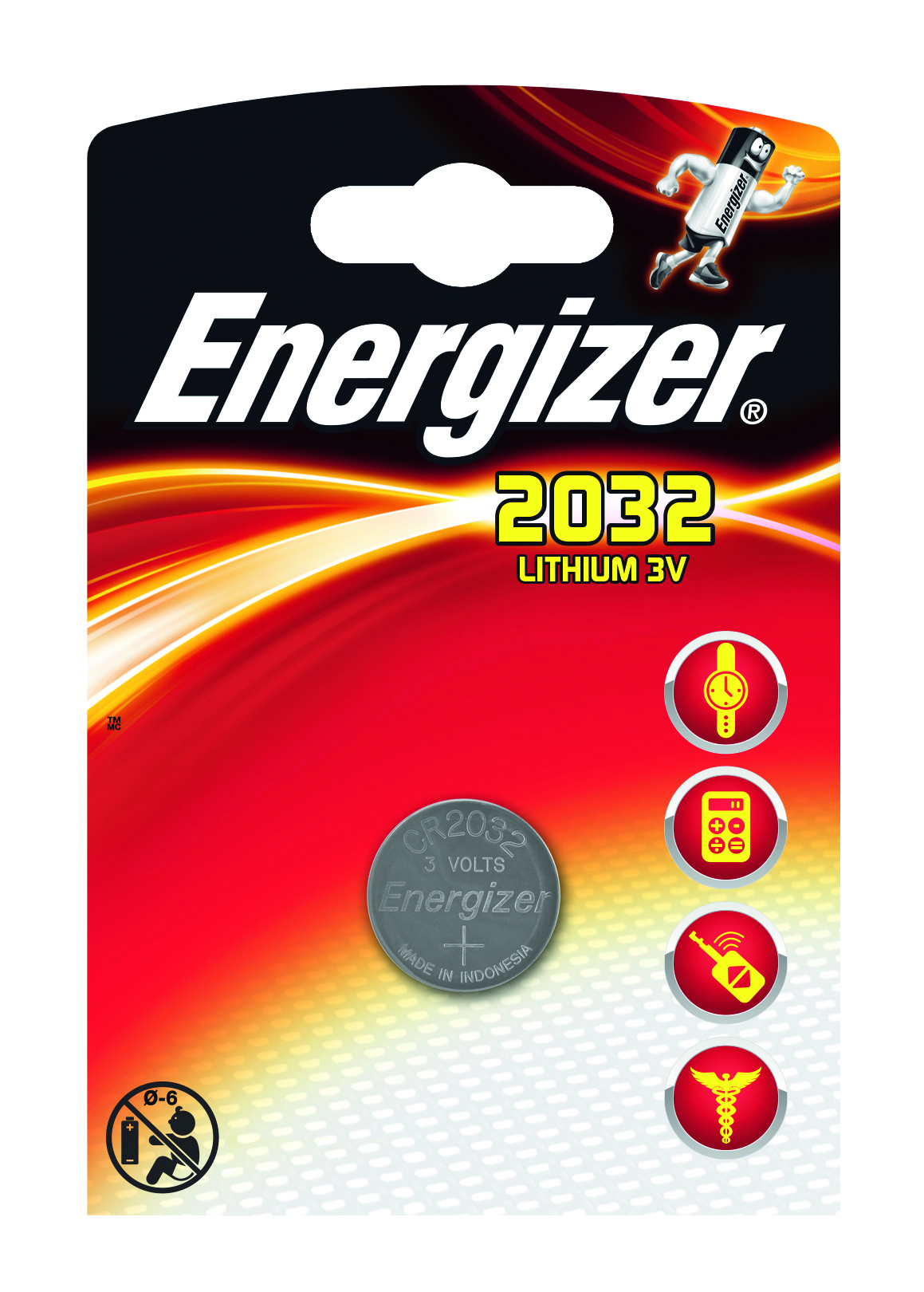 Energizer 2032 lithium knoopcel  blister 1 stk.