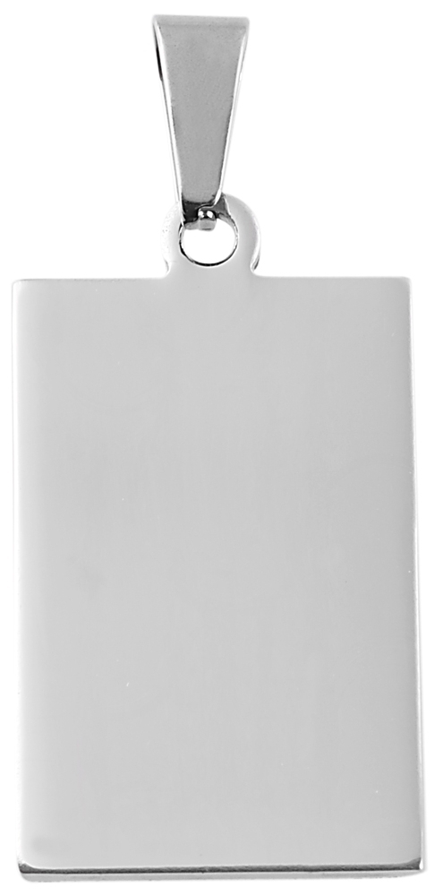 hanger gravure edelstaal basic Akzent zilver 19 x 31mm