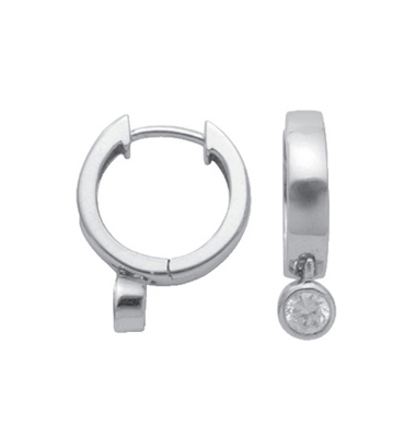 creolen 3 paar zilver 925/rh Ø 13,70mm, zirkonia