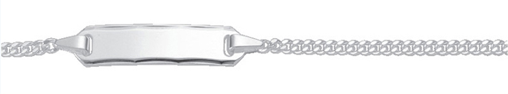 ID bracelet 3 pieces silver 925/-, curb chain 14 cm