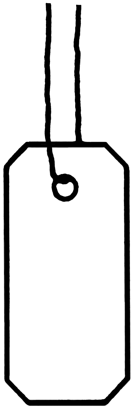 _ Thread labels plastic white 18 x 8 mm thread white