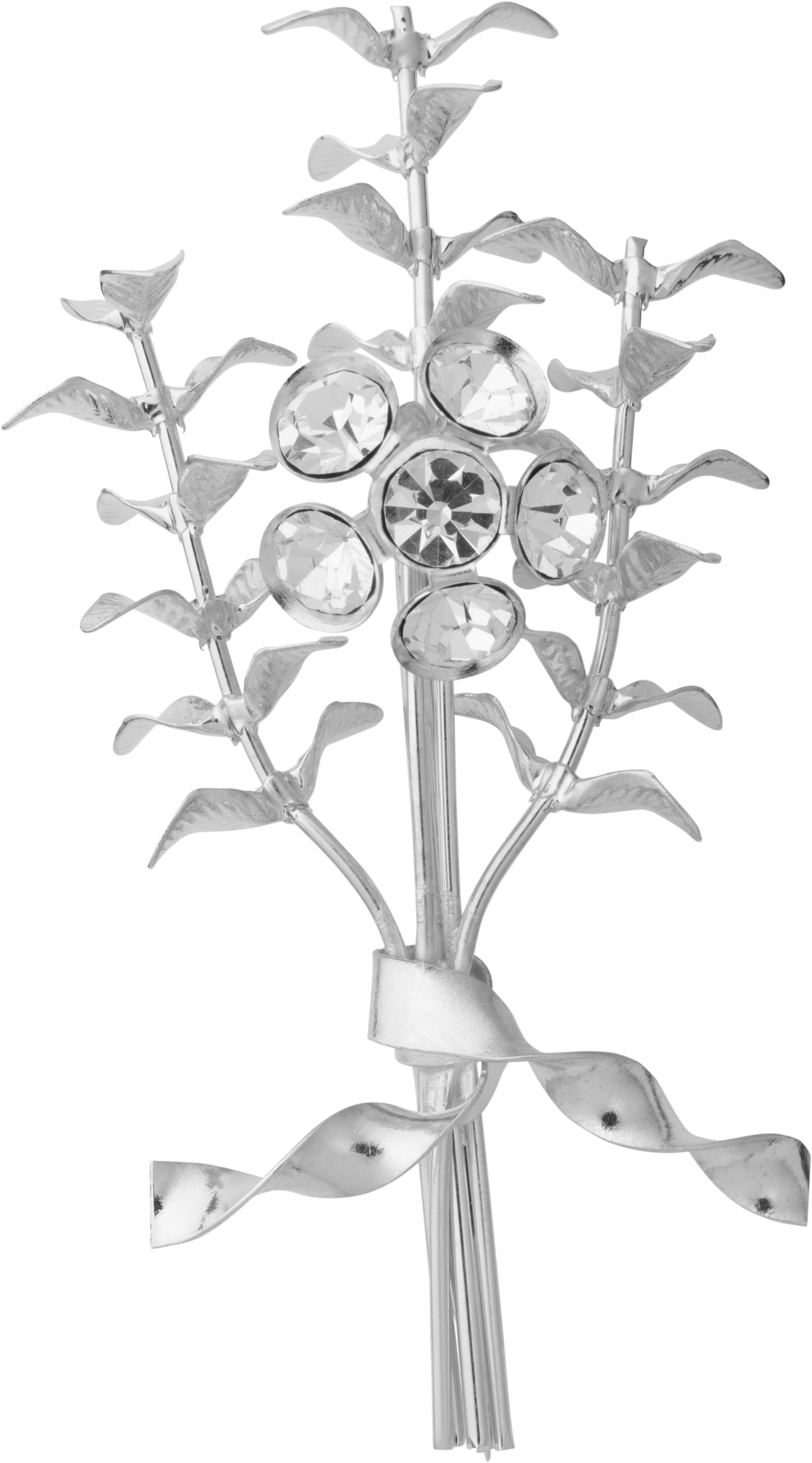 Myrtle bouquet silver wedding anniversary metal white