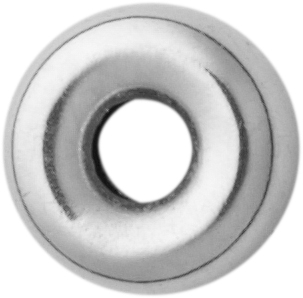 Roundel silver 925/- polished, round Ø 4.00mm height 2.00mm