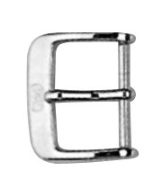 Pin buckle, stainless steel, 10mm, steel, polished