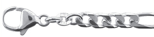Armband Silber 925/-, Figaro 19,00cm