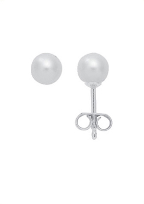 Ear studs gold 333/WG, cultured pearl 6.00 mm