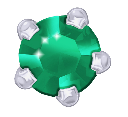 Erstohrstecker Estelle System II 4,00 mm 925 Silber mit grünem Zirkonia