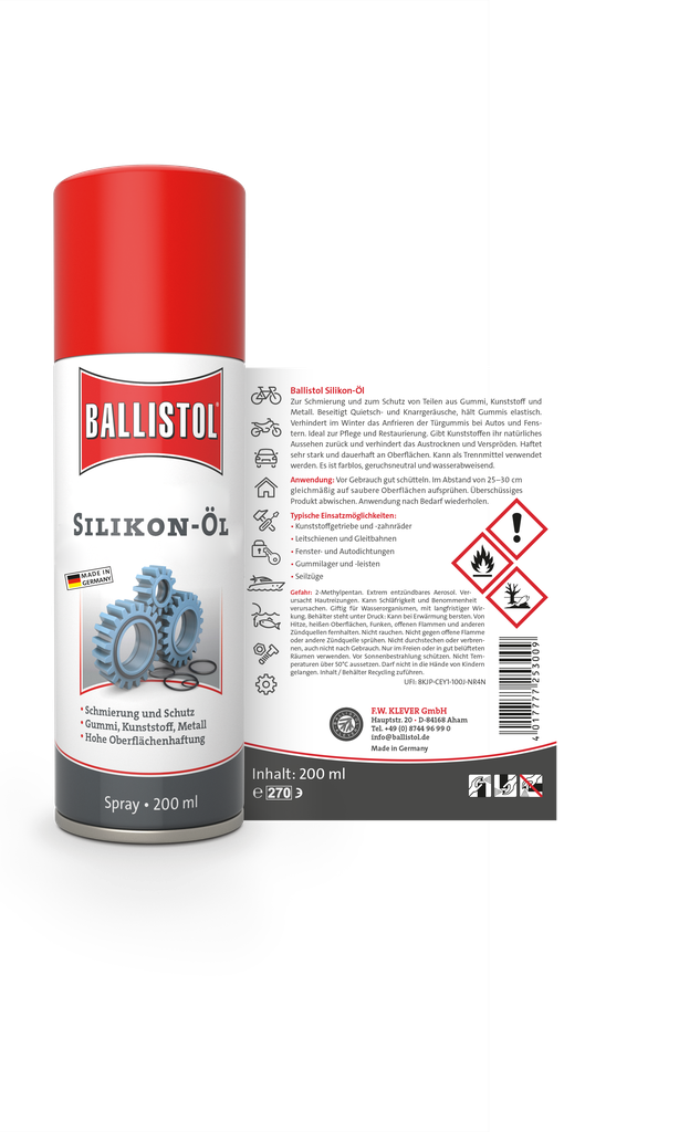 BALLISTOL Silikon-Öl - Silikonspray, 200ml
