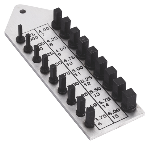 Measurement gauge for winding keys