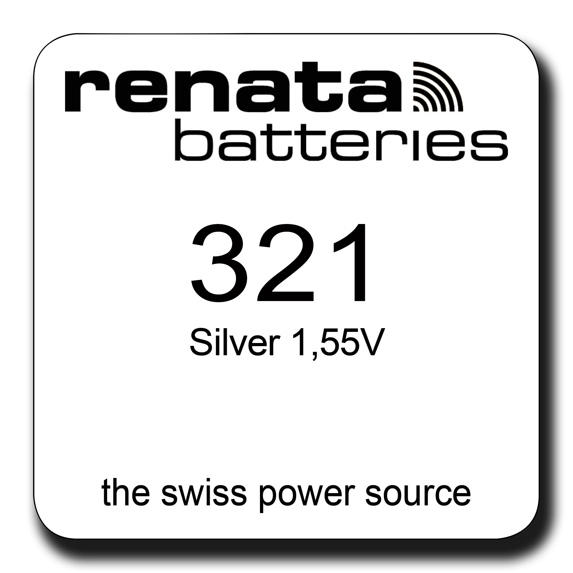 Renata 321 button cell <br/>Article name: 321