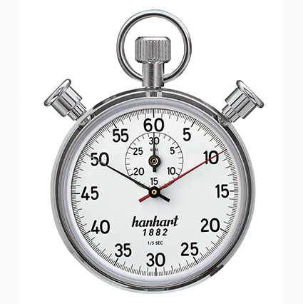 Additionsstopper stopwatch 1/5 sec., verchroomd, 55mm