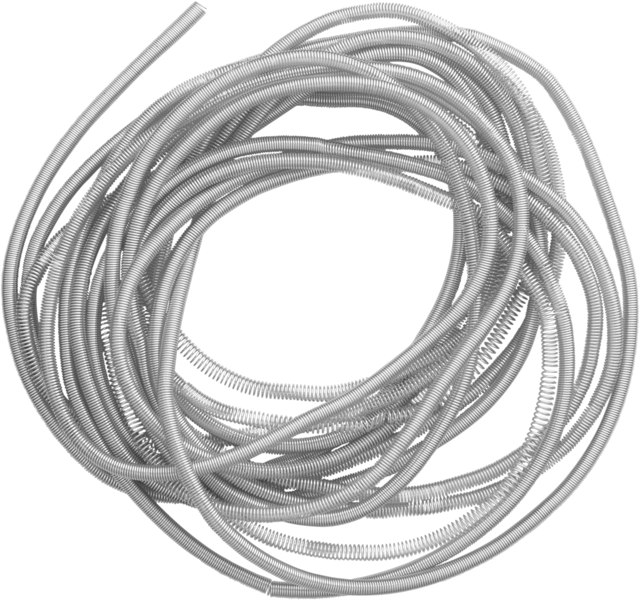 Perlspirale Metall/weiß Ø 0,78mm -2 m versilbert