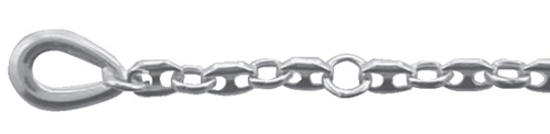 Anklet silver 925/-, ship anchor 25 cm