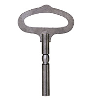 Clock key, standard version, steel, long shaft, square inside: 3.75
