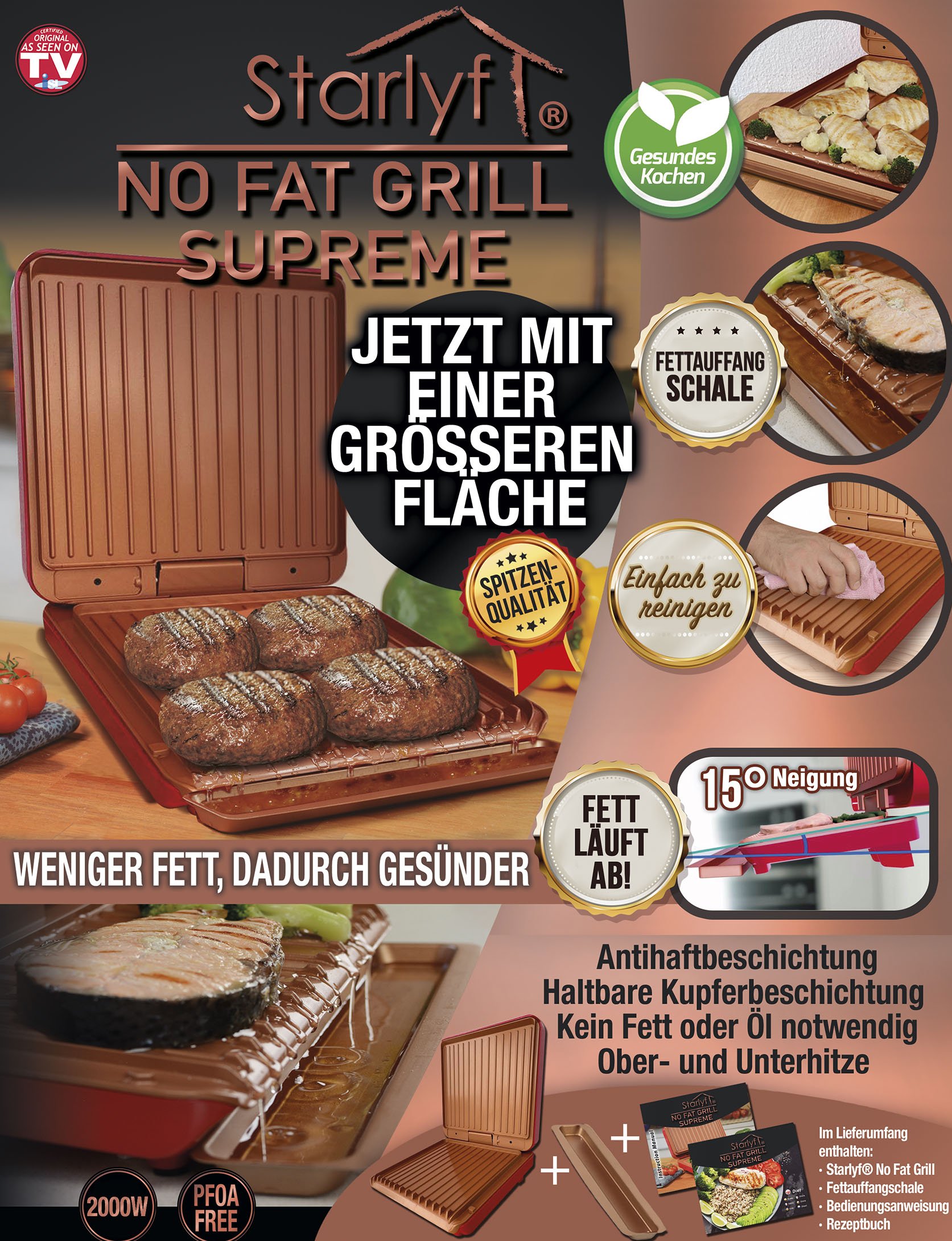 No Fat Grill - weniger Fett, dadurch gesünder - PREMIUM-Version