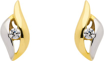 Ohrstecker Gold 333/GG/rh, Zirkonia