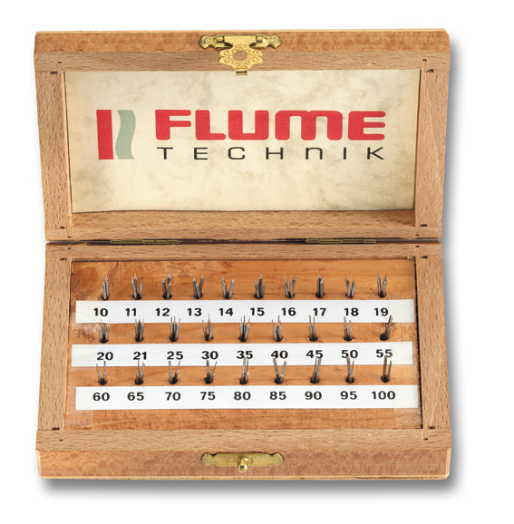 Zapfenbohrer-Sortiment mit Bohrer-Ø von 0,10-1,00 mm