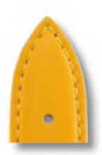 Lederband Arezzo 22mm geel, glad