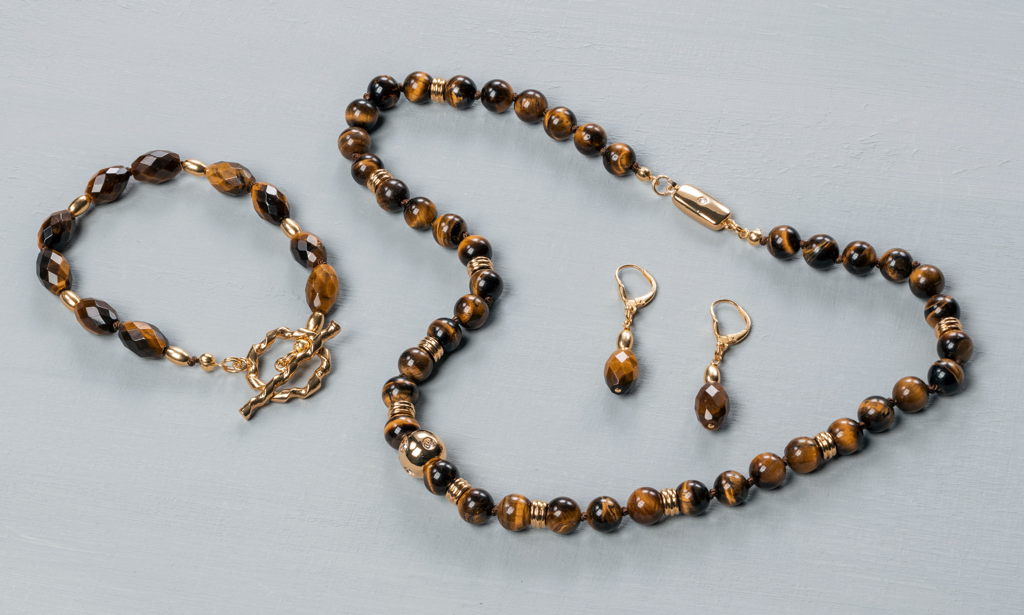 Handcraft jewellery set Tiger Eye