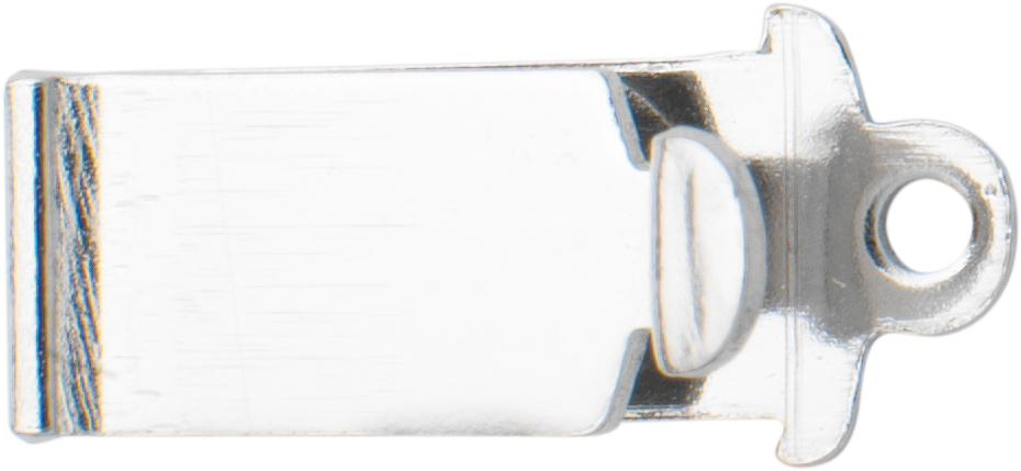 Box snap metal rhodanised, L 10,00 x W 4,90mm
