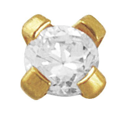 Erstohrstecker System 75 Diamant 0,03ct 585/-GG Studex